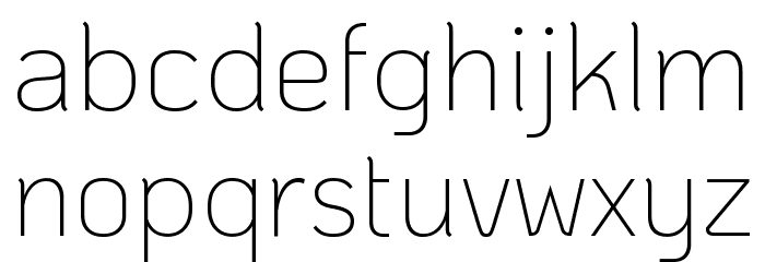 KoHo ExtraLight Font LOWERCASE