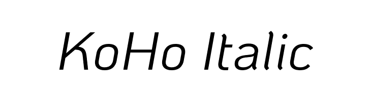 KoHo Italic Font
