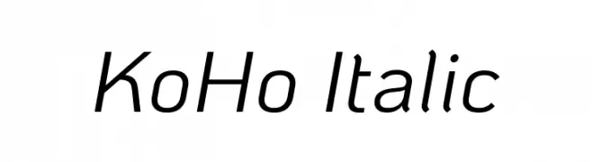 KoHo Italic  Descarca Fonturi Gratis