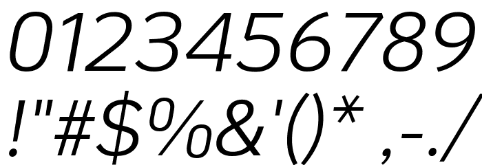 KoHo Italic Font OTHER CHARS