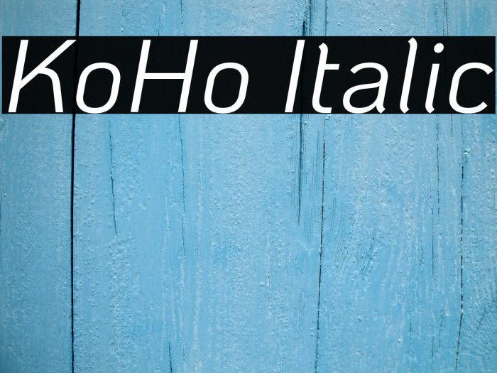 KoHo Italic Font examples