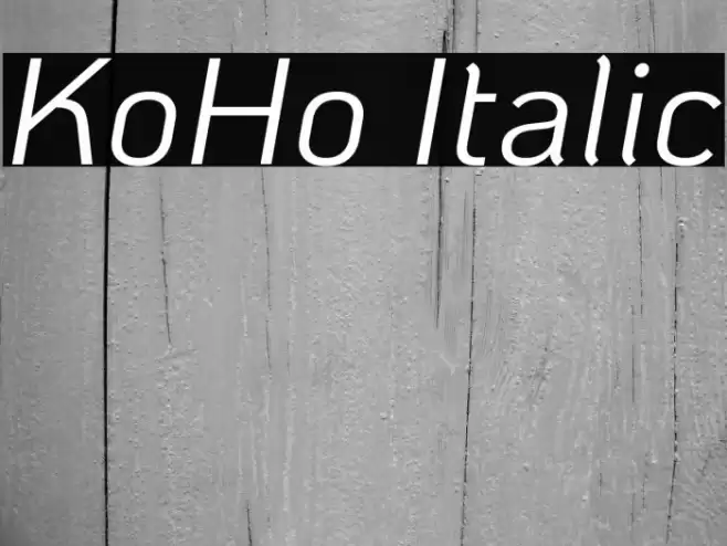 KoHo Italic Шрифта examples