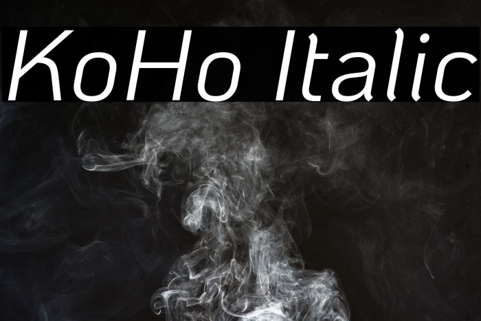 KoHo Italic Font examples