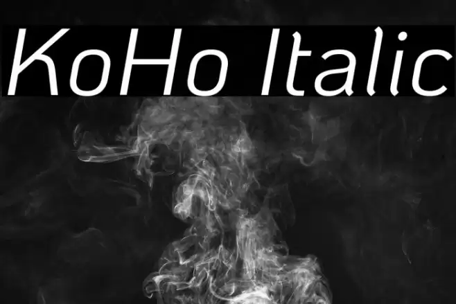 KoHo Italic Шрифта examples