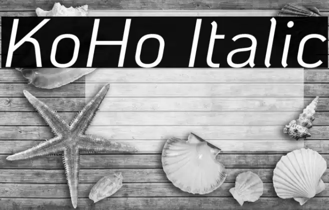KoHo Italic Шрифта examples