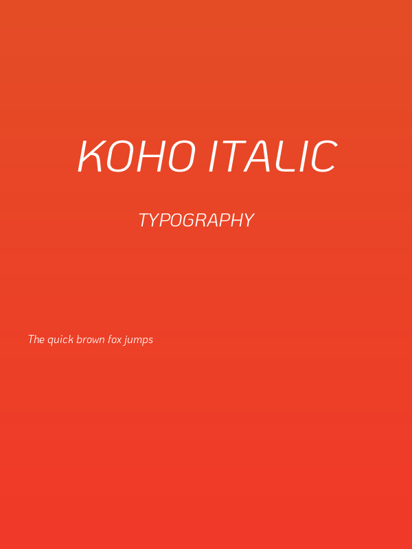 KoHo Italic Poster