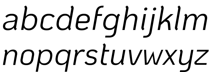 KoHo Italic Font LOWERCASE