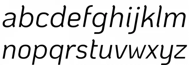 KoHo Italic Шрифта строчной