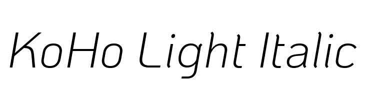 KoHo Light Italic フォント
