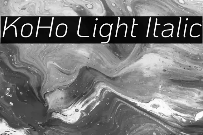 KoHo Light Italic フォント examples