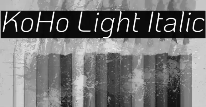 KoHo Light Italic フォント examples