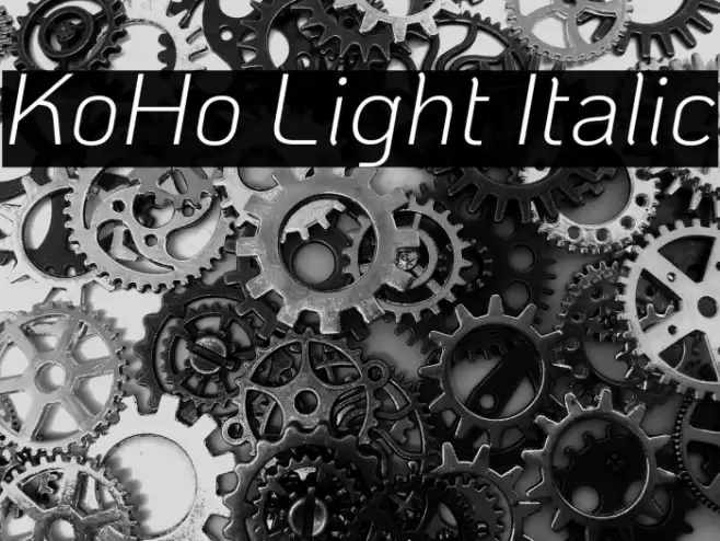 KoHo Light Italic フォント examples