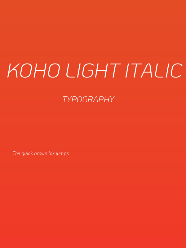 KoHo Light Italic Poster