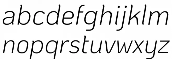 KoHo Light Italic フォント 小文字