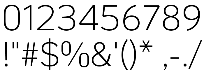 KoHo Light Font OTHER CHARS