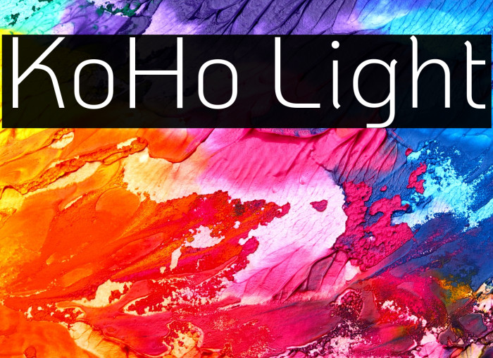 KoHo Light Font examples