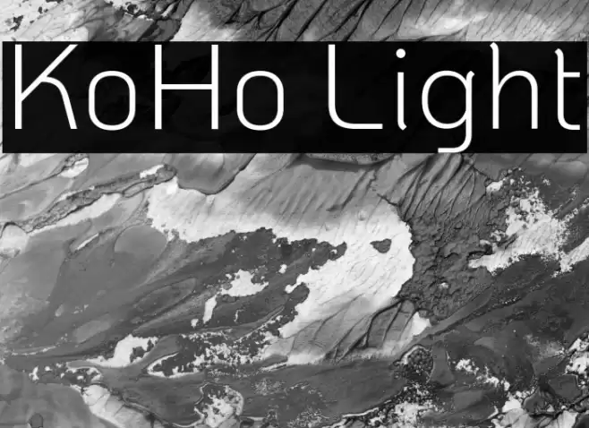 KoHo Light Font examples