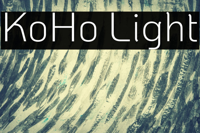 KoHo Light Font examples