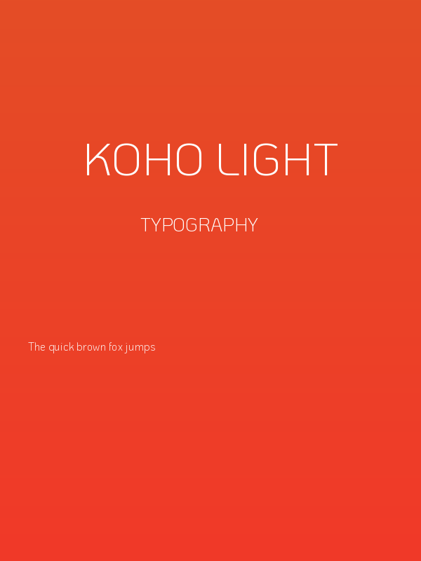 KoHo Light Poster