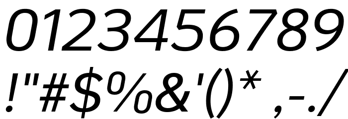 KoHo Medium Italic Font OTHER CHARS