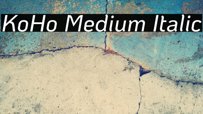 KoHo Medium Italic Font examples