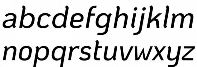 KoHo Medium Italic Caratteri MINUSCOLO
