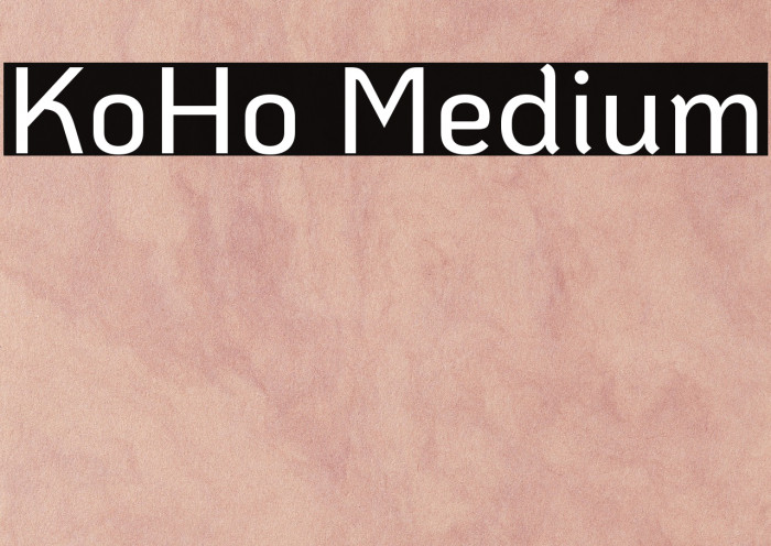 KoHo Medium Font examples