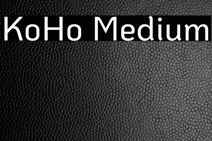 KoHo Medium Font examples