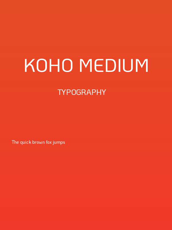 KoHo Medium Poster