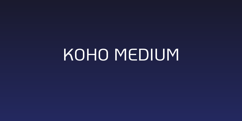 KoHo Medium Social Header