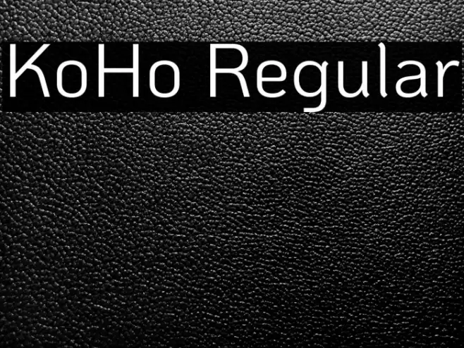 KoHo Regular Font examples