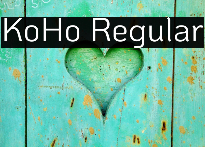 KoHo Regular फ़ॉन्ट examples