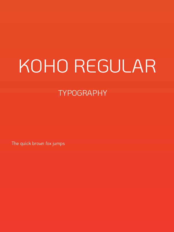 KoHo Regular Poster