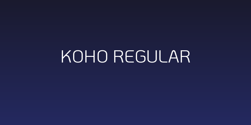 KoHo Regular Social Header