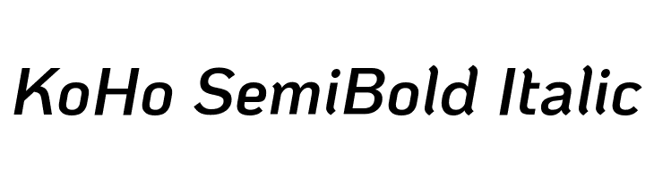 KoHo SemiBold Italic फ़ॉन्ट