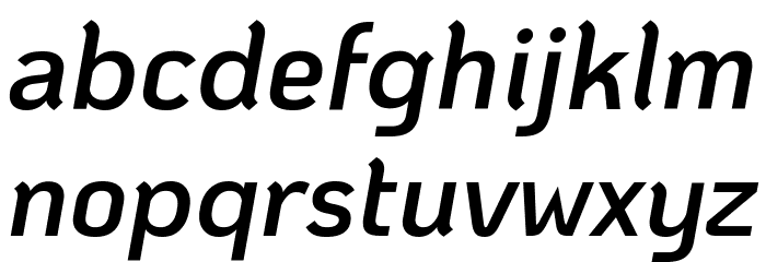 KoHo SemiBold Italic Schriftart Kleinbuchstaben