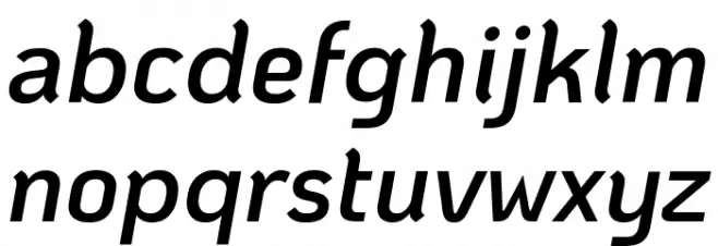 KoHo SemiBold Italic Fonte MINÚSCULAS