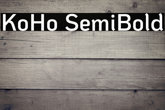 KoHo SemiBold Font examples