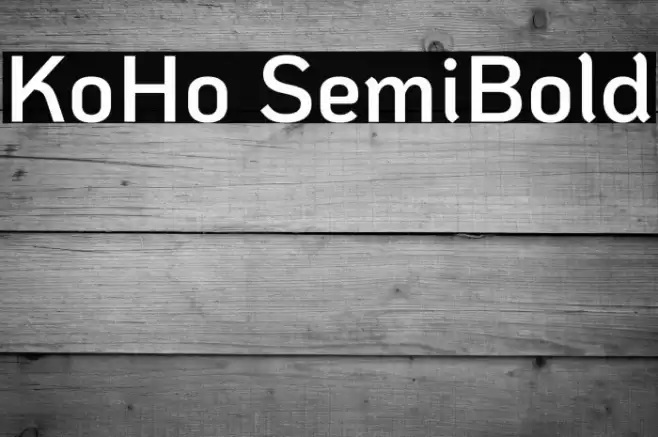 KoHo SemiBold Schriftart examples