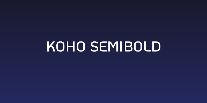 KoHo SemiBold Social Header