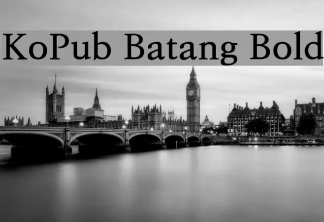 KoPub Batang Bold フォント examples