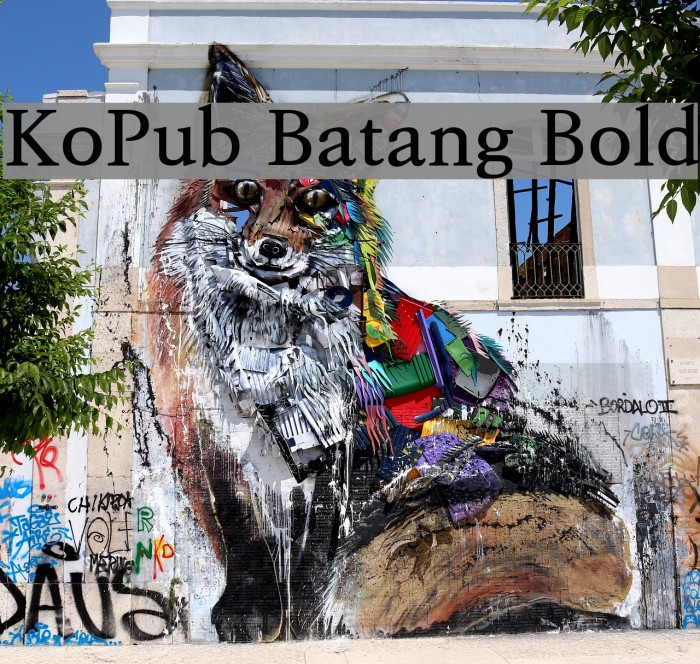 KoPub Batang Bold Font examples