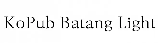 KoPub Batang Light  font caratteri gratis