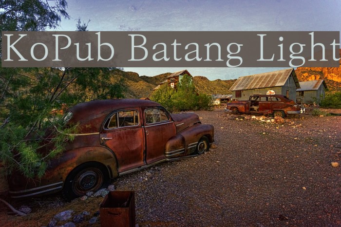 KoPub Batang Light Font examples