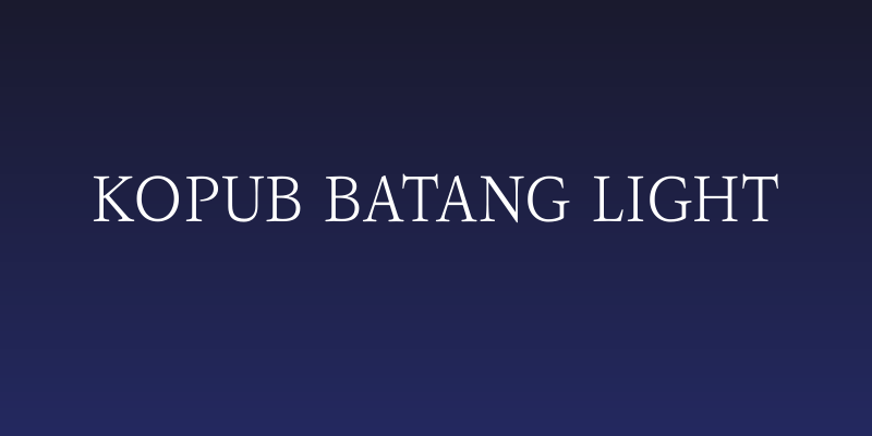 KoPub Batang Light Social Header