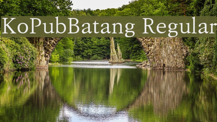 KoPubBatang Regular Font examples