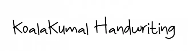 KoalaKumal Handwriting  नि: शुल्क फ़ॉन्ट्स डाउनलोड