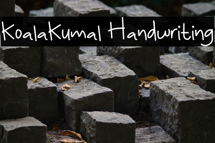 KoalaKumal Handwriting Example 1