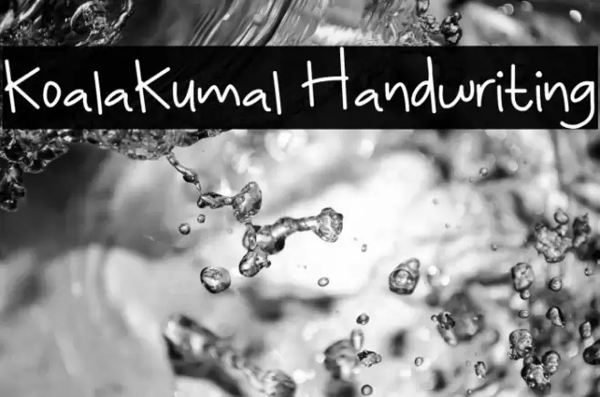 KoalaKumal Handwriting Font examples