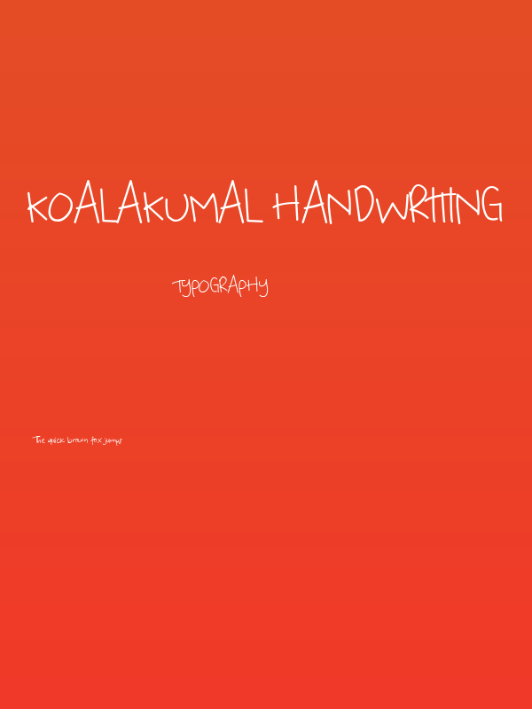 KoalaKumal Handwriting Poster